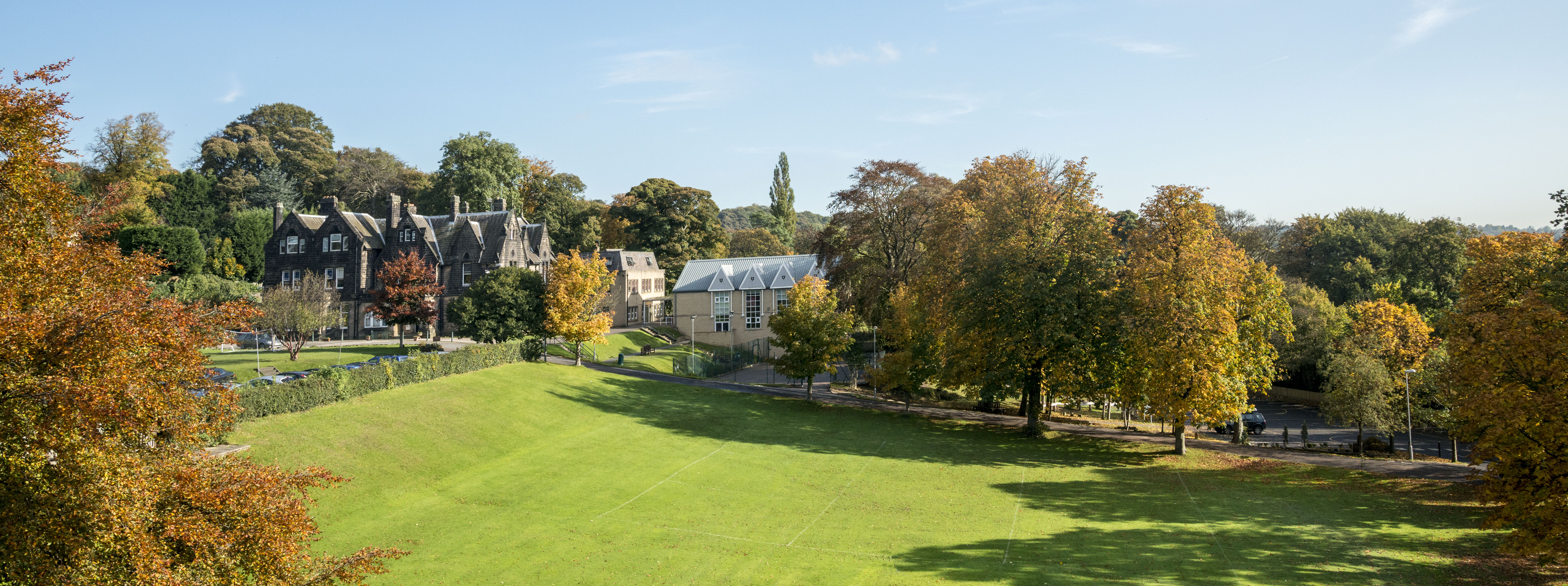 aerial bronte house Woodhouse Grove School